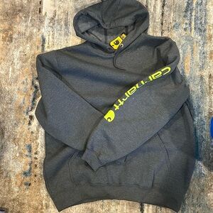 Carthartt loose fit Grey Hooded Sweatshirt-Size XL